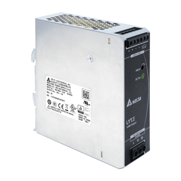 Delta DIN Rail 24V/5A, LYTE DRL-24V120W1AA