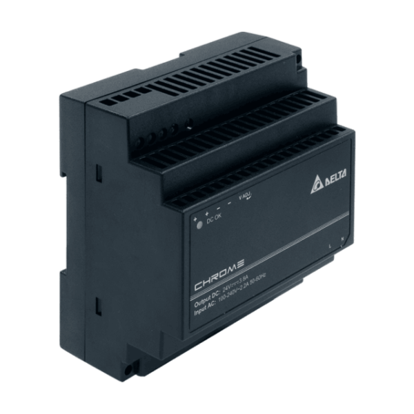 Delta DIN Rail 24V/3.8A, CHROME, , II klasa ochronności DRC-24V100W1AZ
