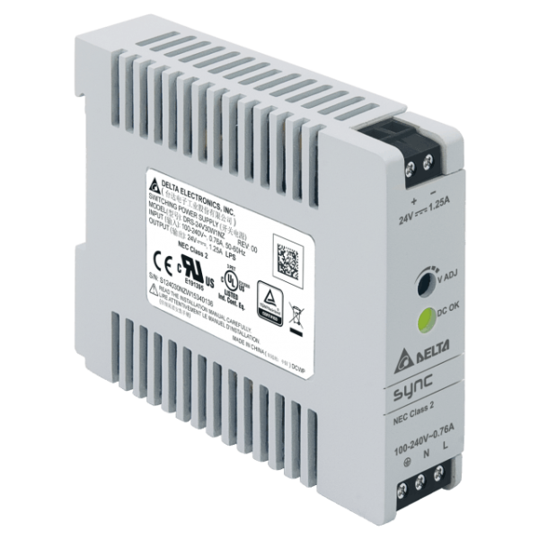 Delta DIN Rail 24V/1.25A, SYNC DRS-24V30W1NZ