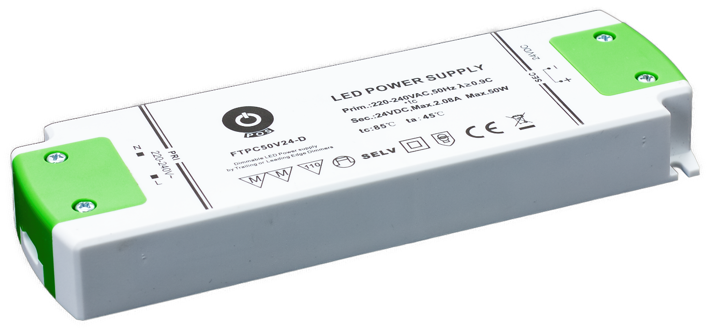 zasilacz LED 24V/2,08A CV, slim plastic case, DIMMING FTPC50V24-D