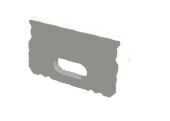 biała zaślepka z otworem GLS2 endcap white with hole AL12-GLS2-LW-EC-O