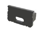 czarna zaślepka z otworem GLS2 endcap black with hole AL12-GLS2-AB-EC-O