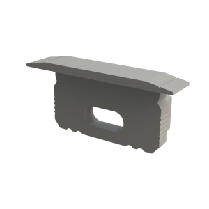 szara zaślepka z otworem GLG2 endcap grey with hole AL12-GLG2-AS-EC-O