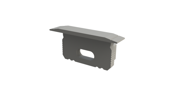 szara zaślepka z otworem GLG2 endcap grey with hole AL12-GLG2-AS-EC-O