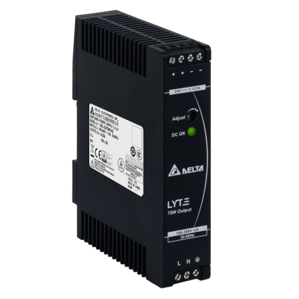 Delta DIN Rail 12V/6.25A, LYTE II DRL-12V75W1AZ - obrazek 2