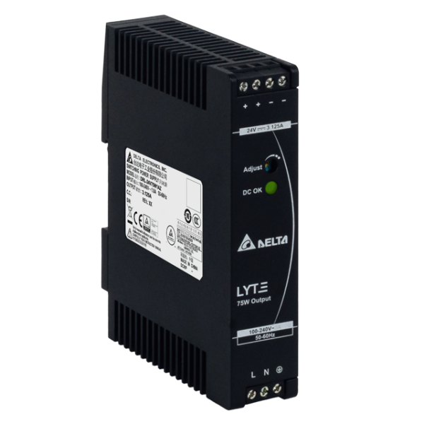 Delta DIN Rail 24V/3.125A, LYTE II DRL-24V75W1AZ