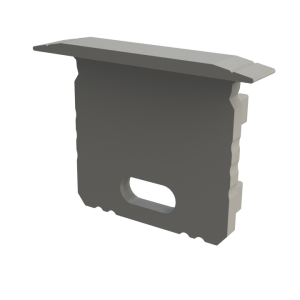 szara zaślepka z otworem GLG3 endcap grey with hole AL12-GLG3-AS-EC-O
