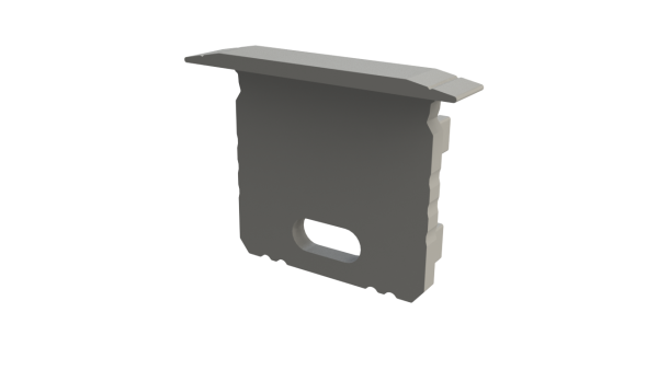 szara zaślepka z otworem GLG3 endcap grey with hole AL12-GLG3-AS-EC-O
