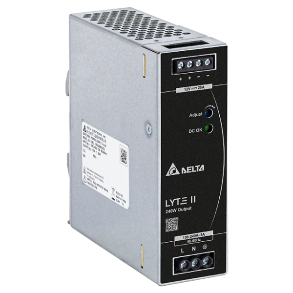 Delta DIN Rail 12V/20A, LYTE II DRL-12V240W1EN