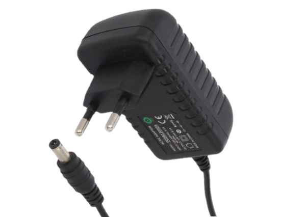 Zasilacz impulsowy 12V/0.5A/6W czarny, adapter horyzontalny, gniazdo AC:CEE7/16. wtyk DC:2.1/5.5(+) POSB12050A