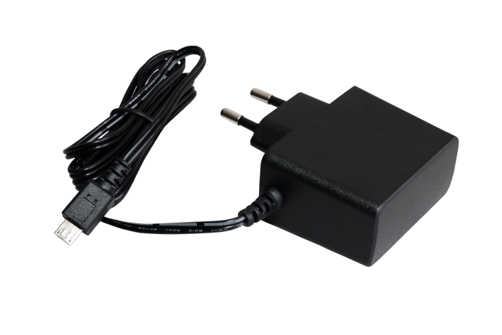 Zasilacz POSC 5V/2A/10W, adapter czarny, gniazdo AC:CEE 7/16. wtyk micro USB POSC05200A-micro
