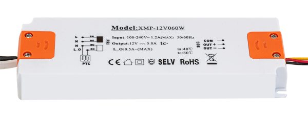 LED power supply 12VDC/5A + relay within XMP-12V060W