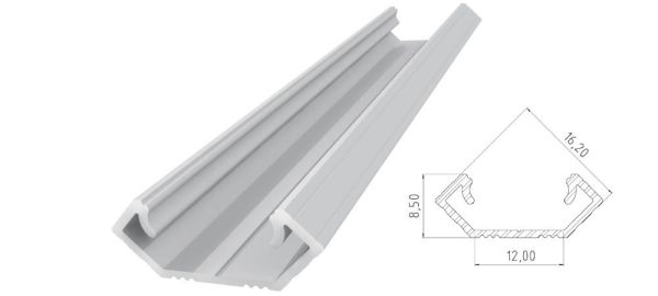 Narożny profil ALU surowy 4150mm CORNER raw alu AL12-GLC1-RW-4150