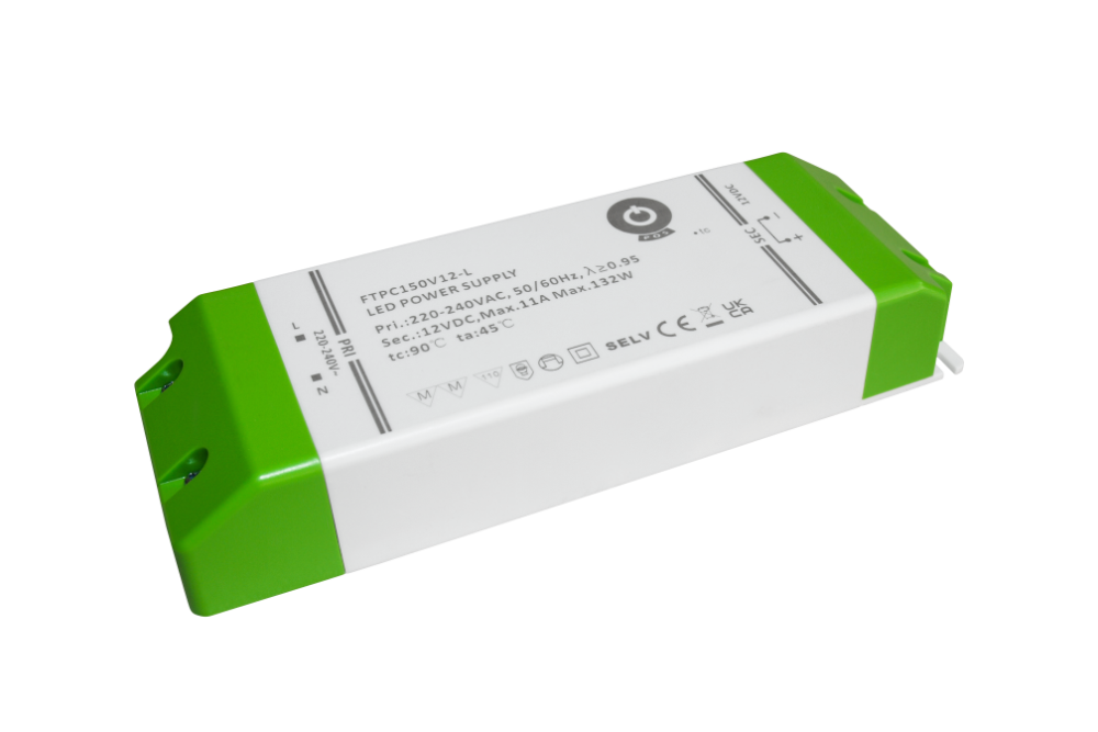 zasilacz LED 12V/11A (132W) CV, compact plastic case, SSVL series FTPC150V12-L