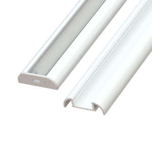 Nawierzchniowy półokrągły profil ALU biały lakier 1000mm SURFACE white lacquer AL12-GLS4-LW-1000