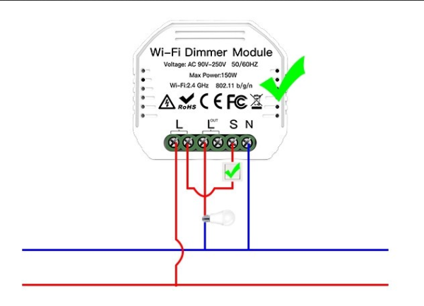 TUYA Wi-Fi Single Dimmer Mini TUYA MS-105 Wi-Fi - obrazek 2