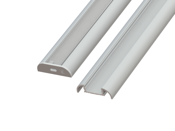 Nawierzchniowy półokrągły profil ALU anoda srebrny 4150mm SURFACE anoda silver AL12-GLS4-AS-4150