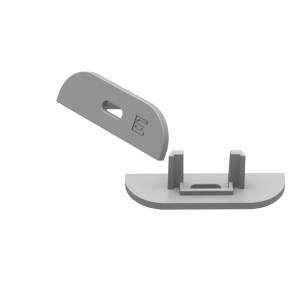 szara zaślepka z otworem GLS4 endcap grey with hole AL12-GLS4-AS-EC-O