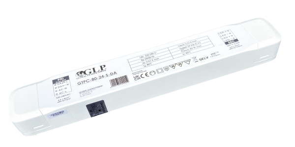 GLP CV 24V 80W Plastic case DALI II and push dimming, SELV LED Driver GTPC-80-24-S-DA