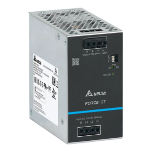 Delta DIN Rail 24V/20A, FORCE-GT, high efficency, high power density, 3Ph input DRF-24V480W3GBA
