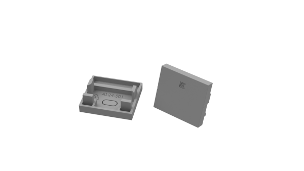 szara zaślepka AL24-S01 endcap grey AL24-S01-AS-EC